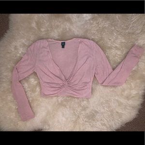 Long sleeve crop top